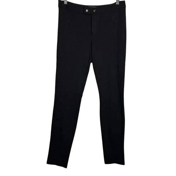 VINCE Black ponte knit skinny riding pants womens size 8 - Picture 1 of 9